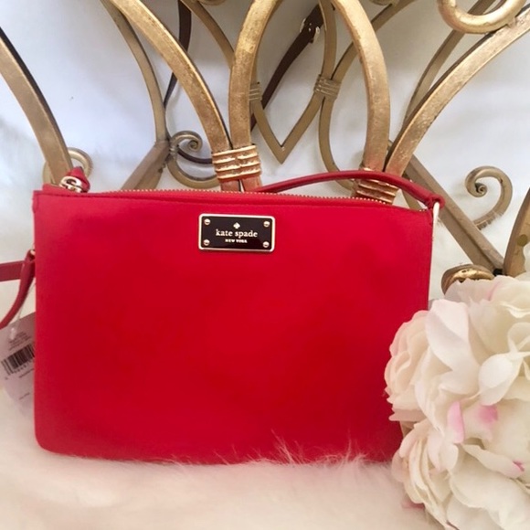 kate spade Handbags - ❤️1 DAY SALE❤️Kate Spade ♠️Red Nylon Crossbody Bag